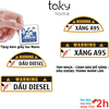 Tem Nhựa Dán Cảnh Báo Đổ Xăng - Đổ Dầu Diesel Cho Xe Hơi, An Toàn, Tiện Dụng Khi Đổ Xăng, Tránh Nhầm Lẫn. TakyHome 9100