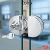 Khóa Cửa Kính mở Lùa, Khóa Cửa Lùa,  Khóa Bán Nguyệt Cửa Kính 10- 12 ly, Lắp Đặt Không Phải Khoan Cắt Kính, TakyHome 3205