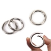 Vòng Khoen Tròn, Móc Khuyên Chùm Khóa Trơn Kim Loại Màu Bạc, Móc Chùm Chìa Khóa, Móc Đa Năng - TakyHome  5070