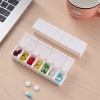 Hộp Đựng Thuốc Chia 7 Ngày Bằng Nhựa Trắng Dài, Chia Thuốc Trong Gia Đình Hàng Ngày Nhỏ Gọn, Tiện Dụng - TakyHome 7125Trang