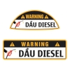 Tem Nhựa Dán Cảnh Báo Đổ Xăng - Đổ Dầu Diesel Cho Xe Hơi, An Toàn, Tiện Dụng Khi Đổ Xăng, Tránh Nhầm Lẫn. TakyHome 9100