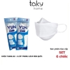 Gói 6c Khẩu Trang 4D - YOKI Cao Cấp 4 Lớp, Kháng Khuẩn, Chống Bụi, Kiểu Hàn Quốc , Ko Lem Son Của Chị Em. TakyHome 7799
