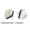 Ổ Cắm Điện Chia 5 Ngả - Chia Từ 1 Ổ Cắm Ra 5 Ổ Cắm, Thiết Kế Nhỏ Gọn Và Cắm Không Mất Diện Tích. TakyHome 8614