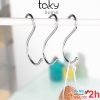 3 Móc Treo Hình Chữ S, Móc Inox Không Gỉ Treo Đồ Dùng Bếp Và Phòng Tắm,Treo Hàng Hóa Quần Áo Chịu Lực 15kg, TakyHome 2017set3