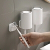 Móc - Kệ Nhựa Dán Tường Treo Bàn Chải Đánh Răng Và Úp Cốc Gắn Tường Nhà Tắm Giúp Luôn Khô Ráo, Sạch Sẽ,TakyHome  4013
