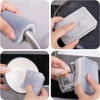 2 Miếng Xốp Xám Ghi Xám, Rửa Chén Đĩa, Xoong Nòi Chảo, Với Hai Mặt Sạch Sẽ Và Tiện Dụng Cho Nhà Bếp. Takyhome 5152set2