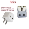 Ổ Cắm Chuyển, Chia 2 Ra Ổ Cắm, Chuyển Đổi 3 Chân Sang 2 Chân Chẩn Dẹt Chuấn US - Japan - Đài Loan- TakyHome 8610