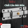 Khóa Chốt - Taky, Bấm Mở Nhanh Tiện Dụng,  Chốt Cửa Gạt Ngang, Thép Không Gỉ, An Toàn Cho Gia Đình. TakyHome 3420