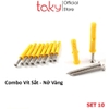 Set 10 Vít + Nở 6 Nhựa, Vít Sắt Kèm Nở Vàng 6, Giá Rẻ, Nở Đóng Tường Loại Tốt, Phù Hợp Lỗ Khoan 6 .TakyHome 5080