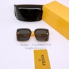 Mắt Kính Thời Trang Nữ - Kính Fendi Nữ Tròng Vuông Khói Tràn Viền Gọng Vàng Cam Cao Cấp Mã 2254