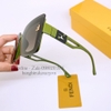 Mắt Kính Thời Trang Nữ - Kính Fendi Nữ Tròng Vuông Khói Tràn Viền Gọng Xanh Bơ Cao Cấp Mã 2254