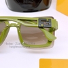 Mắt Kính Thời Trang Nữ - Kính Fendi Nữ Tròng Vuông Khói Tràn Viền Gọng Xanh Bơ Cao Cấp Mã 2254