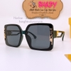 Mắt Kính Thời Trang Nữ - Kính Fendi Nữ Vuông Khói Gọng Xanh Đậm Cao Cấp 6196
