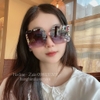 Mắt Kính Thời Trang Nữ - Kính Fendi Nữ Vuông Khói Gọng Hồng Pastel Cao Cấp Mã 6196
