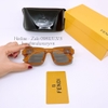 Mắt Kính Thời Trang Nữ - Kính Fendi Nữ Tròng Vuông Khói Tràn Viền Gọng Màu Vàng Nghệ Cao Cấp 2254