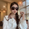 Mắt Kính Thời Trang Nữ - Kính Gucci Nữ Vuông Đen Mặt Cắt Gọng Kim Loại Cao Cấp Kèm Hộp X6026