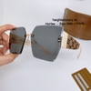 Mắt Kính Thời Trang Nữ - Kính Gucci Nữ Vuông Màu Đen Khói Tràn Viền Gọng Trắng Ngà Cao Cấp 2206