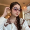 Mắt Kính Gucci Nữ Xám Gọng Ong Cao Cấp Full Box