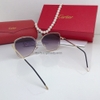 Kính Mát Nữ Hiệu Cartier Màu Xám Xanh Nhẹ Gọng Kim Loại Cao Cấp Mã B80-213 Full Box