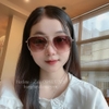 Kính Mát Nữ Hiệu Cartier Cao Cấp Màu Nâu Gọng Kim Loại B80-227