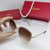 Kính Mát Nữ Hiệu Cartier Màu Nâu Gọng Kim Loại Cao Cấp Mã B80-213 Full Box