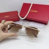 Kính Mát Nữ Hiệu Cartier Cao Cấp Màu Nâu Gọng Kim Loại B80-227