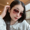 Kính Mát Nữ Hiệu Cartier Cao Cấp Màu Nâu Gọng Kim Loại B80-227