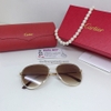 Kính Mát Nữ Hiệu Cartier Cao Cấp Màu Nâu Gọng Kim Loại B80-227