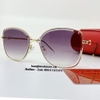 Kính Mát Nữ Hiệu Cartier Màu Xám Xanh Nhẹ Gọng Kim Loại Cao Cấp Mã B80-213 Full Box