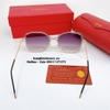 Kính Mát Nữ Hiệu Cartier Màu Xám Xanh Nhẹ Gọng Kim Loại Cao Cấp Mã B80-213 Full Box