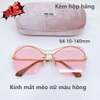 Kính mắt mèo nữ màu hồng xinh xắn - Kính Miu Miu nữ cao cấp gọng kim loại