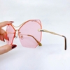 Kính mắt mèo nữ màu hồng xinh xắn - Kính Miu Miu nữ cao cấp gọng kim loại