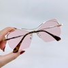 Kính mắt mèo nữ màu hồng xinh xắn - Kính Miu Miu nữ cao cấp gọng kim loại
