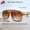 Kính mát nam màu nâu havana, kính Versace nam vuông chống nắng kèm hộp hãng xịn, mã VS4392