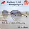 Kính râm nữ - Kính Cartier nữ màu khói cao cấp chống nắng kèm hộp B80-227