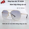 Kính râm nữ - Kính Cartier nữ màu khói cao cấp chống nắng kèm hộp B80-227