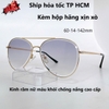 Kính râm nữ - Kính Cartier nữ màu khói cao cấp chống nắng kèm hộp B80-227