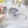 Kính Mát Nữ Hiệu Cartier Cao Cấp Màu Xám Xanh Nhẹ Gọng Kim Loại B80-227