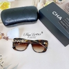 Kính Mát Nữ Hiệu Chanel Màu Nâu Beo Dáng Mắt Mèo Cao Cấp - Chanel 5422