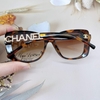 Kính Mát Nữ Hiệu Chanel Màu Nâu Beo Dáng Mắt Mèo Cao Cấp - Chanel 5422