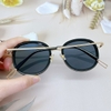 Kính mát nữ - Kính Cartier nữ màu đen tròng bầu cao cấp, gọng kim loại, kèm hộp hãng