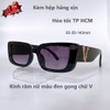 Kính mát nữ màu đen, kính Versace nữ gọng chữ V thời trang cao cấp kèm hộp xịn, 4382
