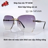 Kính mát nữ - Kính Cartier nữ màu xám khói cao cấp, kính chống nắng full box mã 68107