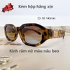 Kính râm nữ màu nâu havana, kính Versace nữ màu nâu chống nắng cao cấp, mã 4361