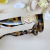 Kính râm nữ màu nâu havana, kính Versace nữ màu nâu chống nắng cao cấp, mã 4361