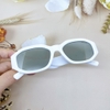 Kính râm nữ màu trắng tráng gương bạc, kính Versace nữ tráng gương chống nắng cao cấp, mã 4361