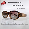 Kính râm nữ màu nâu havana, kính Versace nữ màu nâu chống nắng cao cấp, mã 4361