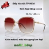 Kính mát nữ - Kính Cartier nữ màu nâu gọng kim loại chống nắng B80-213 fullbox