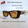 Kính mát nữ màu nâu havana, kính Versace nữ gọng chữ V thời trang cao cấp kèm hộp xịn, 4382