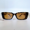 Kính mát nữ màu nâu havana, kính Versace nữ gọng chữ V thời trang cao cấp kèm hộp xịn, 4382